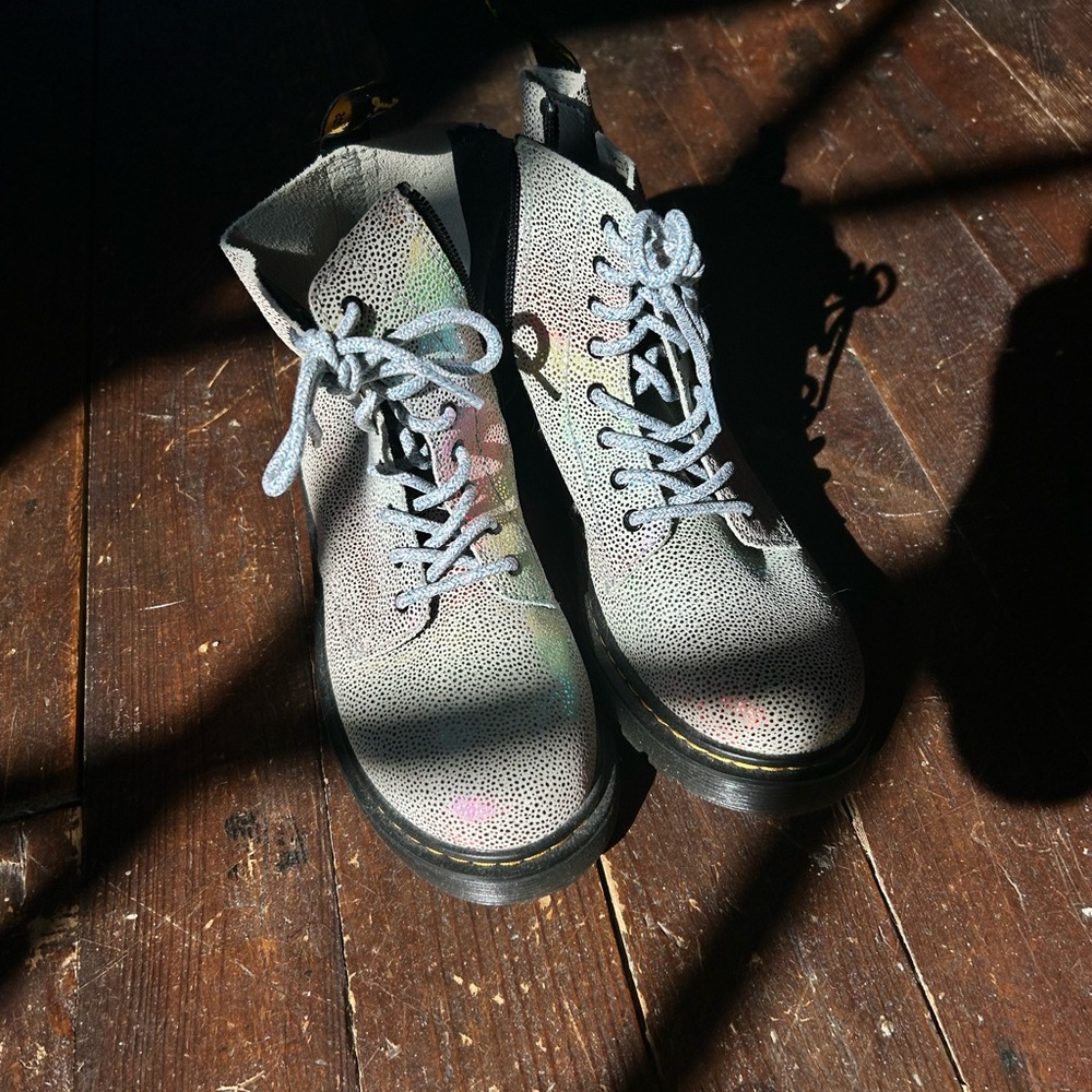 Metallic rainbow doc martens